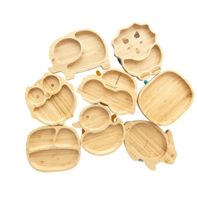 Eco Rascals Bamboo Owl Plate Weaning Set