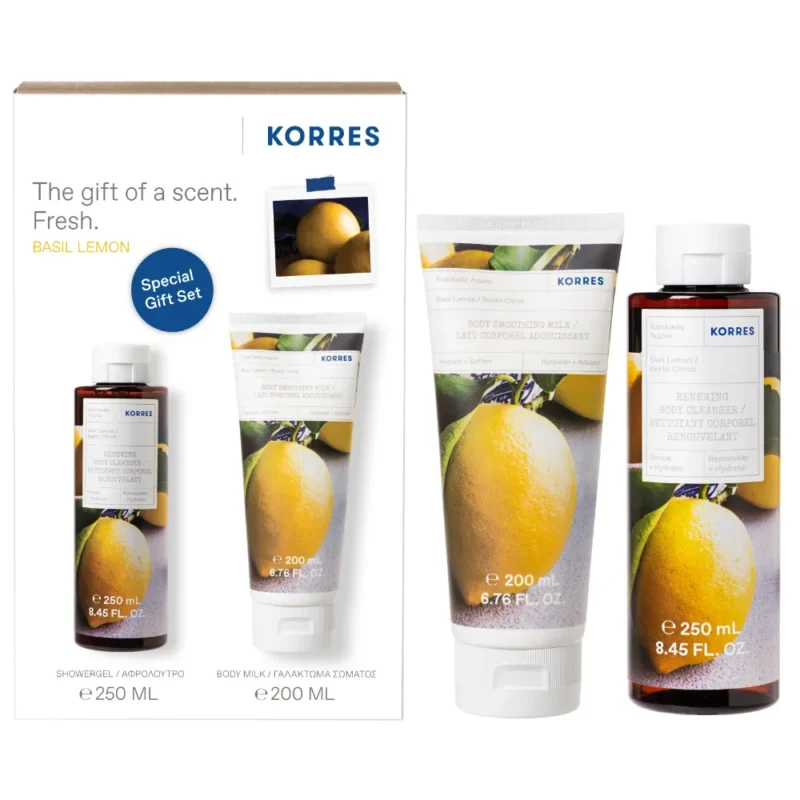 KORRES Βασιλικός Λεμόνι Αφρόλουτρο + Γαλάκτωμα Σώματος