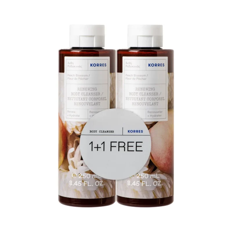 Korres Aφρόλουτρο Άνθη Ροδακινιάς 250ml 1+1 Δώρο