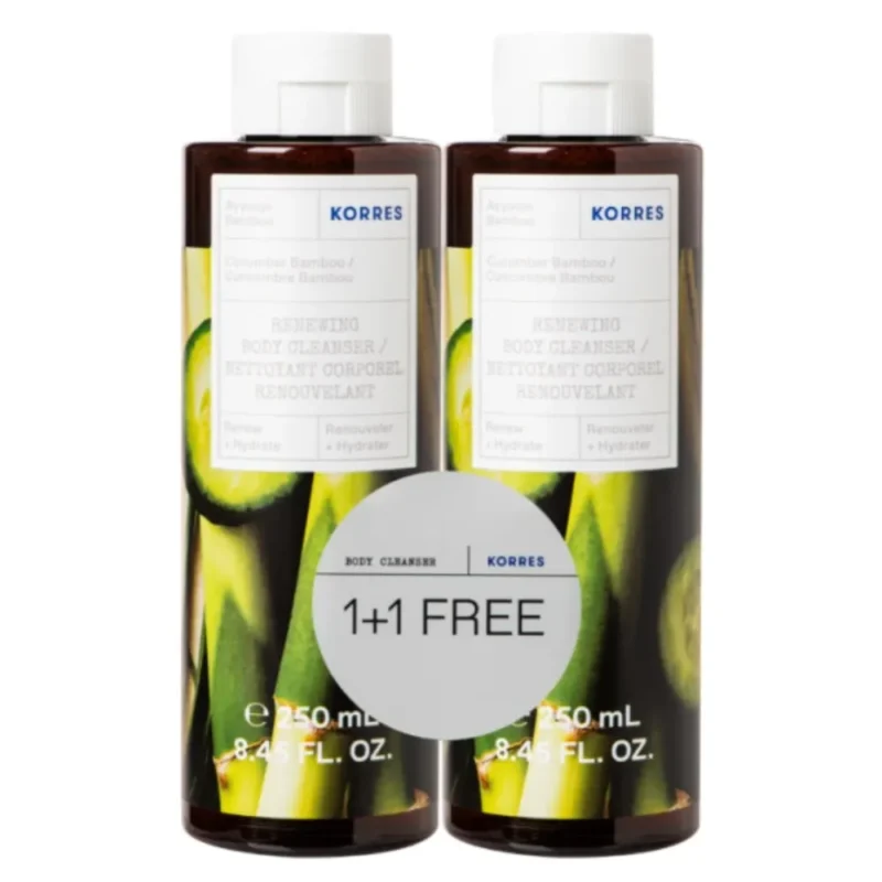 Korres Αφρόλουτρο Αγγούρι Bamboo 250ml 1+1 Δώρο