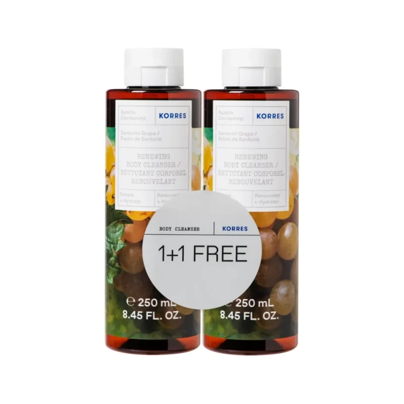 Korres Αφρόλουτρο Αμπέλι Σαντορίνης 250ml 1+1 Δώρο