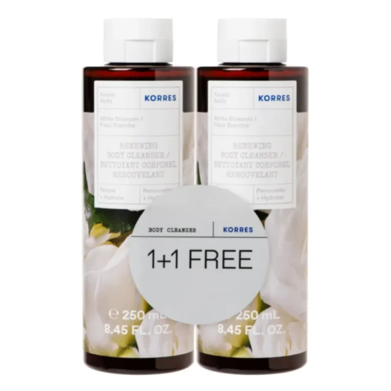 Korres Αφρόλουτρο Λευκά Άνθη 250ml 1+1 Δώρο