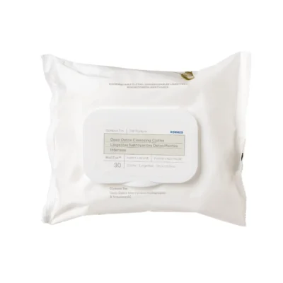 Korres Olympus Tea Deep Detox Μαντηλάκια Καθαρισμού 30τμχ