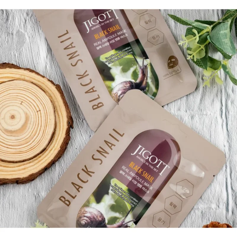 Jigott Black Snail Real Ampoule Mask 