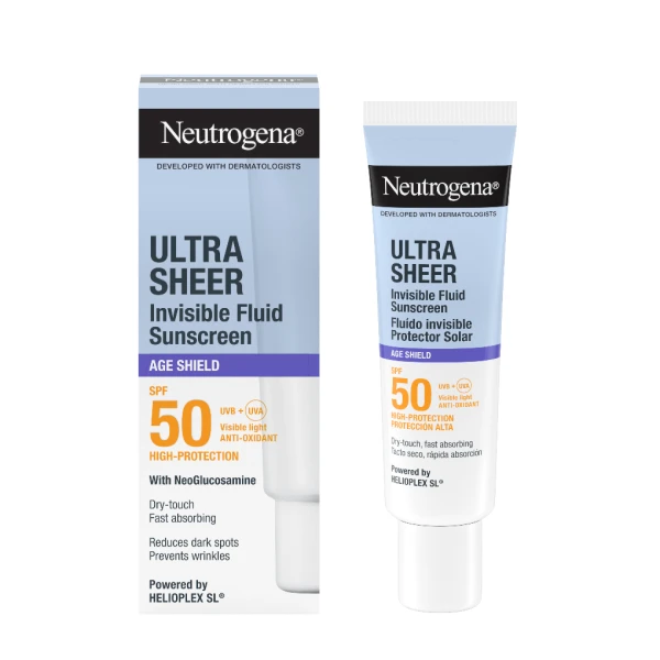 Neutrogena Ultra Sheer Invisible Fluid Sunscreen Age Shield SPF 50